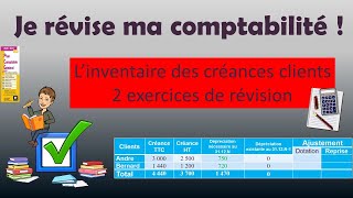 2 Exercices corrigés de suivi des créances clients  dépréciation et créances irrécouvrables [upl. by Vita]