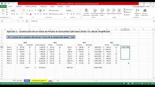 Ejercicio Indice de Precios al Consumidor INPC [upl. by Ihel]