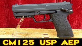 SOFTAIR CYMA CM125 USP AEP Automatic Electric Pistol FÜR 75 EURO deutschgerman [upl. by Arbrab]