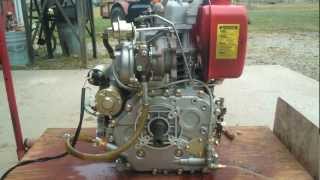 Turbo and Oil Flow Testing on TurboDiesel 10hp Single Cylinder Engine [upl. by Nibaj]