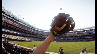 Catching baseballs with a GoPro at Yankee Stadium [upl. by Allimac]