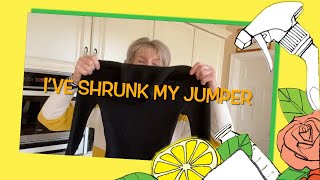 How to Fix a Jumper Youve Shrunk in the Wash  Green Living Made Easy by Nancy Birtwhistle [upl. by Callida]