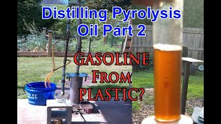 GASOLINE from PLASTIC  Distilling Pyrolysis OIl Part 2 [upl. by Annavoig971]