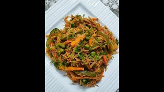 Schezwan Vermicelli With Vegetables  IndoChinese Vermicelli Recipe  Easy Tiffin Box Recipe [upl. by Chapin]