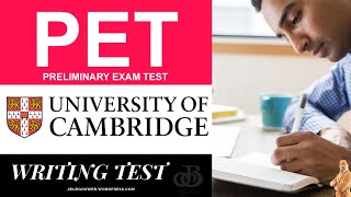 PET exam Writing test  PET PRELIMINARY ENGLISH TEST [upl. by Aiz]