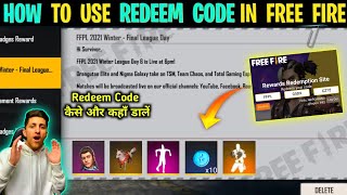 How To Use Redeem Code FreeFire How To Redeem Free Fire Code Free Fire Redeem Code Kaise Dalte Hai [upl. by Eiralav456]