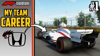 F1 2020 My Team Career 1  RETURN OF HONDA RACING  Australian GP [upl. by Ydissahc67]