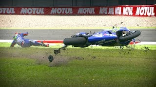 Watch the best crashes from the 2017 MotoGP™ season [upl. by Dnalyk]