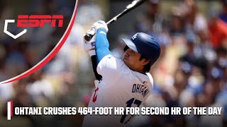 Shohei Ohtani CRUSHES 464foot HR for his SECOND homer of the day in Dodgers win 💪  ESPN MLB [upl. by Reginnej]