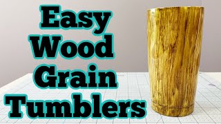 How to Make Wood Grain Tumbler with Alcohol Ink  DIY Epoxy Tumbler [upl. by Goldsworthy519]