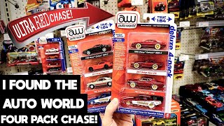 I FOUND THE TARGET EXCLUSIVE AUTO WORLD ULTRA RED FOUR PACK CHASE AND A HOT WHEELS 2022 K CASE [upl. by Kip]