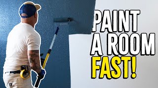 10 Steps Painting A Room FAST and EASY [upl. by Ruelle]