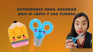 Actividades de motricidad fina para agarrar el lápiz y aprender a recortar ✂️✍🏻 [upl. by Rainer281]