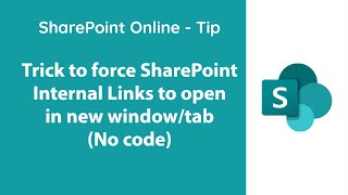 SharePoint Tip  How to open SharePoint links in New Tabs instead same window [upl. by Cinda284]