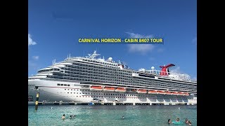 Carnival Horizon Cabin 8407 Balcony Room Tour [upl. by Kreg189]