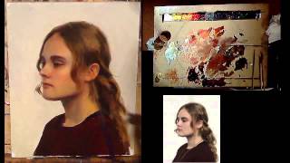 Portrait painting demo  Learn how to paint a portrait [upl. by Volin]