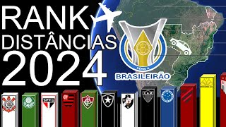 Brasileirão 2024 Rank distância entre os estádios  Campeonato Brasileiro [upl. by Muller]