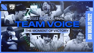 우승의 순간 The Moment of Victory  2022 Worlds Voice Comms vs T1 [upl. by Kennard]