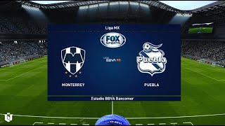 Monterrey vs Puebla ● Liga Mx 2024 ● Gameplay Pes 2021 [upl. by Gwynne]