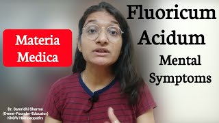 Fluoricum Acidum Mental Symptoms [upl. by Winzler]