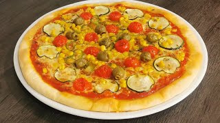 Cena rápida y perfecta para tu familia PIZZA FÁCIL SIN LEVADURA  Como hacer masa de pizza fácil [upl. by Calan]