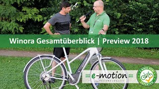 Winora eBikes Neuheiten 2018  Pedelec Preview Vorschau [upl. by Llieno164]