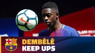 Dembélé touches the ball for the first time as a Barça player [upl. by Alia]