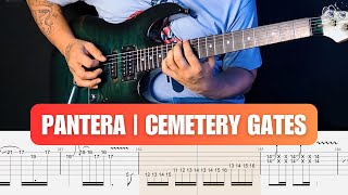 Pantera  Cemetery Gates Guitar Solo Lesson With Guitar Tab [upl. by Dis]