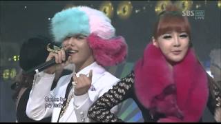 GD T O P Oh yeah ft Park Bom on Inkigayo live mp4 YouTube [upl. by Aicined]