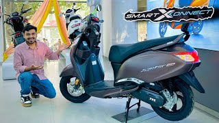 2024 New Tvs Jupiter 125 Smart X Connect  New Price Mileage Full Review  jupiter 125 [upl. by Luamaj]