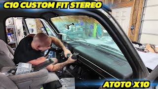 Custom fitting an ATOTO X10 Stereo into my C10 Dash [upl. by Wehttan714]