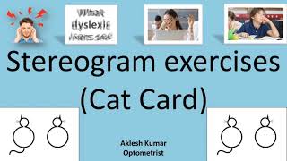 Stereogram Exercises  Cat Card  Eye exercise for convergence insufficiency  CI [upl. by Ahsea479]