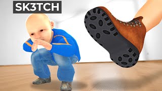 GRANNY KICKS The BABY Granny Simulator [upl. by Home]