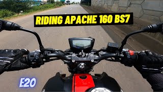 Should you buy Apache 160 4V in 2023  New TVS Apache E20 BS7 Ride [upl. by Mungam]