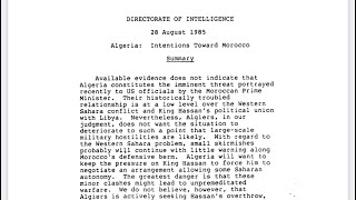 Le conflit Algéromarocain  la CIA avait tout prévu et tout compris depuis 1985 [upl. by Lorant]