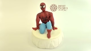 Spajdermen figurica od fondana  1 deo  How To Make Spiderman fondant figure  Part 1 [upl. by Darline745]