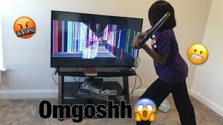 Broken Tv Screen Prank On DadIt Gets Real [upl. by Ahsiam22]