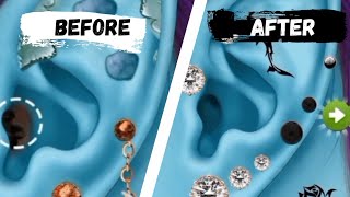 ASMR ear piercing pusTattoo makingEar cleaning animation [upl. by Gulgee242]