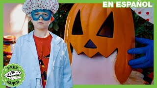 Dinosaurios y experimentos de ciencia en TRex Halloween [upl. by Savior]