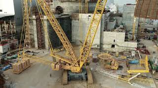 Liebherr  crawler crane with the highest capacity [upl. by Iramaj]