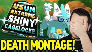 EXTREME SHINY DEATH MONTAGE Pokemon Ultra Sun and Moon Shiny CageLocke Montage [upl. by Taffy]