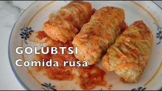 GOLUBTSI COMIDA RUSA Repollo relleno de carne [upl. by Myron]