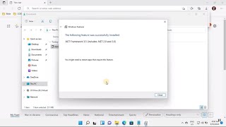 Steps to enable DotNet Framework in Windows 11 [upl. by Tartaglia688]