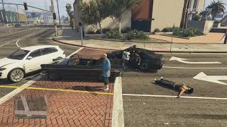 GTA V cops kills marabunta grande and ballas and gets attacked by a Dog [upl. by Susy485]