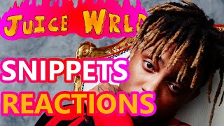 REACTING TO JUICE WRLD SNIPPETS PART 3 [upl. by Yevi99]