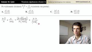 Zad18 Dodaj wyrażenia wymierne wyrażenia algebraiczne  zestaw 3 [upl. by Ceil911]