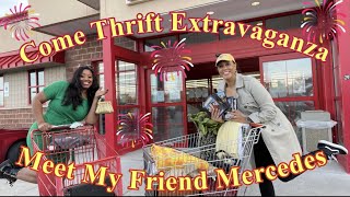 Come Thrift W Me  3 Store Extravaganza  In Store Try On  Salvation Army Deals  Meet My Friend [upl. by Talyah]