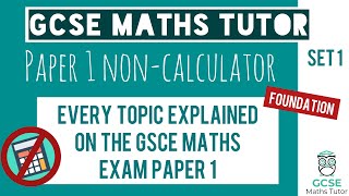 Every Topic on the Paper 1 GCSE Maths Exam May 2023  Foundation  Set 1  Edexcel AQA OCR [upl. by Pride]