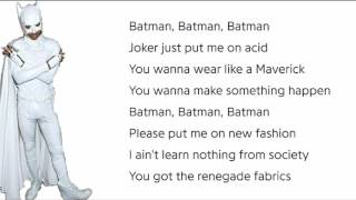 Jaden Smith  Batman  Lyrics [upl. by Eelydnarb572]