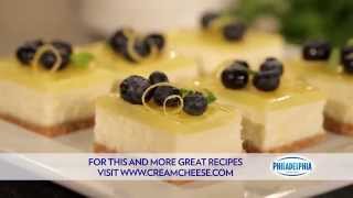 Double Lemon Cheesecake Bars Recipe  PHILADELPHIA Cream Cheese [upl. by Mart]